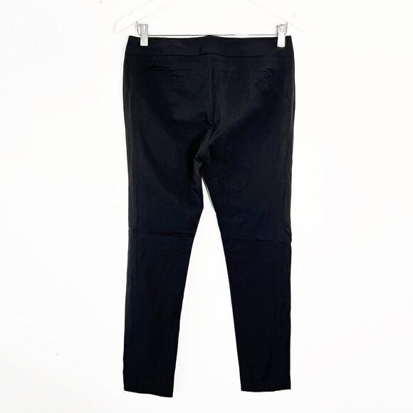 DVF Diane Von Furstenberg Black Nylon Blend Slim Fit Dress Pants - Picture 2 of 6